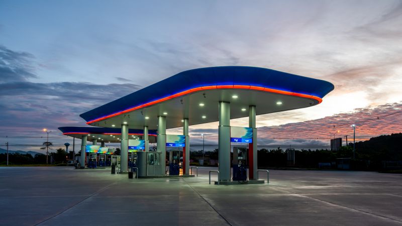 Gas Station Power Washing